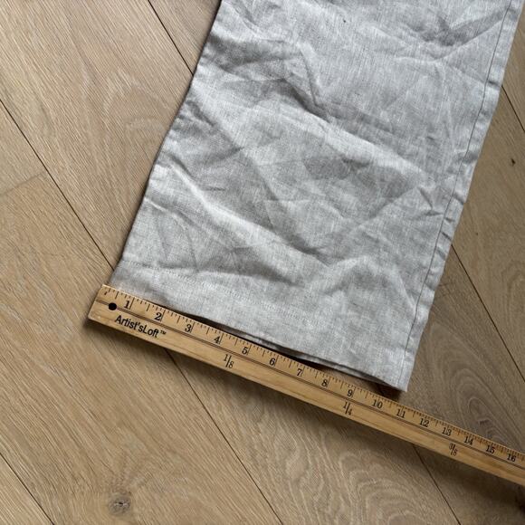 NWT Reformation Olina Linen Pant Drawstring Wide Leg Size L Petite Oatmeal - Picture 9 of 12